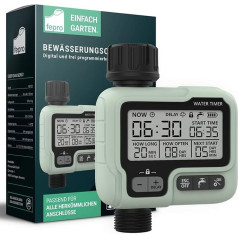 BELKO Irrigation Computer with LCD Display, 6 Functions Compatible with Normal Faucet, Water Timer, Garden Timer, Watering, Easy & Quick Watering Control