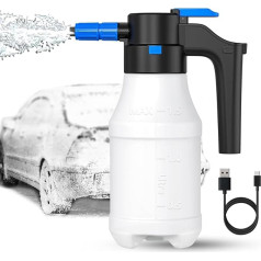 OKESYO 1.5 L Foam Sprayer Car Electric Large Car Wash Spray Bottle with USB, 70° Wide Angle Spray Pressure Sprayer for Care and Cleaning of Home, Garden, Car