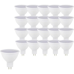 OUKAIDE MR16 GU5.3 7 W LED Bulbs Warm White 3000 K Headlight MR16 70 W Equivalent, LED Spotlight GU5.3 Reflector MR16 700 LM AC 85-265 V Non-Dimmable Pack of 20