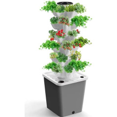 PTSZNGS Hydroponic Tower Growing System for 30 Plants Vertical Indoor Growing System Quiet Pump Tower Hydroponic Growing System Kit