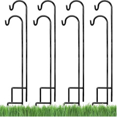 AshmanOnline Shepherds Hooks Set of 8 and 35 Inch Lengths Made of High-Quality Metal for Hanging Solar Lights, Mason Jars, Lanterns, Garden Stakes and Wedding Decor