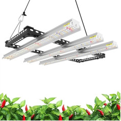 Wolezek WK1000 LED Grow Lamp, 55 x 55 cm Large Plant Lamp, LED UV IR Full Spectrum, 100 W with 468 LEDs Grow Light, Large Lighting Area, 160 Degree Reflector Design, Daisy Chain Plant Light