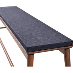 ZINN Soft Foam Bench Cushion,3cm Thick Kithchen Bench Pad Mat,Garden Swing Bench Seat Pad,Deck Chair Mat for Indoor Outdoor,Removable Cover-180x35cm-Dark Grey