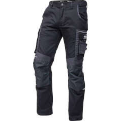 PUMA Workwear Precision X Work Trousers for Reduced Sizes, Premium Trousers for Men, with Many Pockets and Reinforced Knee Areas, for Crafts, Production and Construction, black