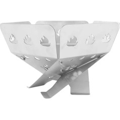 Wood-fired camping stove, folding firewood stove for outdoor use, wood stove, hard, foldable wood stove made of stainless steel for grilling, hiking and camping