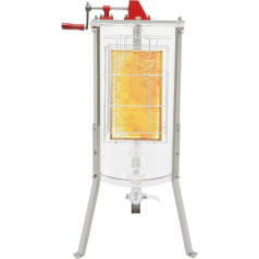 Manual Honey Extractor, 2 Frames Honey Spinner Extractor Acrylic Barrel Honeycomb Spinner Honey Centrifuge Beekeeping Equipment with Lid