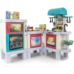 Chicos - 3 in 1 Toy Kitchen | Deli XL Photochromic System with Real Cooking Effect, Lights & Sounds. Module Convertible into a Grill & Easy Assembly. Ideal for Children (85124)