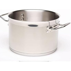 Genware GW Nev 1124 – 07 Stew Pan without Lid, 7.2 Litre, 24 cm Diameter 16 cm Tall