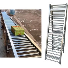 Gravity Conveyor Belt Stainless Steel Woodworking Factory 30cm Wide Non Driven Roller Conveyor Belt with Foldable Design Ideal for DIY Projects Commercial Quality 2M Long Easy to