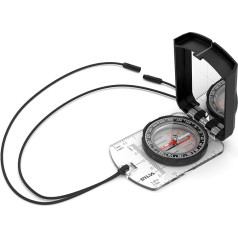 Silva Outdoor Compass Ranger S Black Mirror Compass for Long Distances Marching Compass Rotating Compass Housing Scale 1:25k & 1:50k Compass Military Hiking Compass Visual Compass