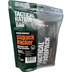 Tactical Fooodpack - Tracker | 6 x Freeze-Dried Premium Meals - Instant Outdoor Food for Camping, Trekking and Office | Natural Ingredients, Long Shelf Life. New Recipe