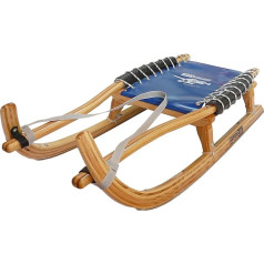 German Luge 115 Leisure Toboggan Natural Swivel Strap Made of Webbing