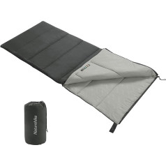 Naturehike Machine Washable Rectangular Sleeping Bag, Lightweight, Portable Camping Sleeping Bag for Adults, 190 x 75 cm, -4°C to 13°C, Comfortable and Breathable, Can Be Spliced, Unisex