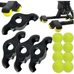 4 x Indoor Snap Feet with 8 Tennis Stability Accessories Portable Rocker Plate Bike Trainer Stationary Bike Snap Mat for Resistance Trainer Kickr Core Workout Equipment