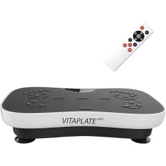 @tec Vitaplate Mini Vibration Plate with 99 Training Levels, Display & Remote Control, Vibration Plate for Stomach, Legs, Buttocks Vibration Trainer, Fat Burner