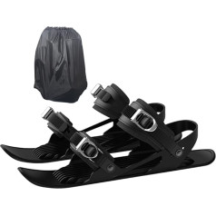 Snow Ski Skates - Short Snowskates, Snowblades Skiboard Skis, Adjustable Short Snowskates, Snowblades, Skiboarding Skis, Outdoor Skiing, Ski Skates for Adults, Kids, Ski Racing, Winter Trip, S