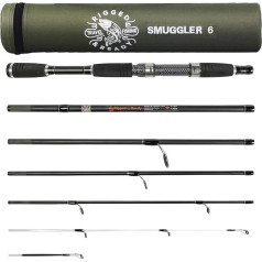 Rigged and Ready Smuggler Series Travel Fishing Rods - 4 Unique Super Compact Multi Purpose Rod Lengths with 2 or 4 Tips for Active Travel Fishing on Freshwater and Saltwater Fish