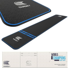 Target Darts World Champion Dart Mat | Dart Oche Mat with Soft Dart and Steel Dart Throwing Spacings | Non-Slip Carpet Mat for Floor and Dart Tips Protection | Dart Accessories
