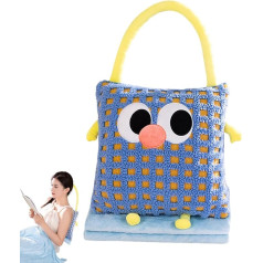 Travel Pillow Blanket Combination, Travel Blanket and Pillow Set - 2 in 1 Cute Pillow Blanket Travel Set | Multifunctional Thickened Car Cushion Converts Pillow Pillow Into Blanket for Sofa Bedroom