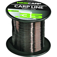 King CARP - 1200 m Bulk Spools of Carp Mono of Extra Strong Monofilament Carp & Specimen Coarse Fishing Line (Murky Brown) - Comes in 10, 12, 15 & 20 lbs Breaking Strains
