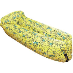 BANGSUN Inflatable Sofa Portable Lounger Lazy Air Lounger Camping Bag Hammock Sleeping Yellow