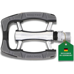 Contec Komfort Fahrrad Pedale Alu City Silber Rutschfest Reflektor CrMo Achse 270g, CPI-028