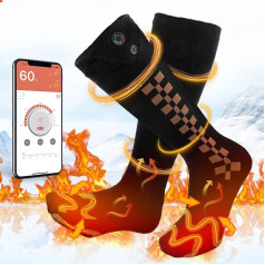 Heated Socks, Electric Heated Socks for Men and Women, App Control, Battery Operated Heated Soles for Hiking, Cycling, Camping, Skiing, Hunting, Rechargeable Winter Heating Socks