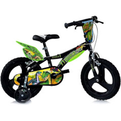 Dino-Trex Boys’ / Children's Bicycle - 16 Inches - TÜV-Approved - Original Children's Bike with Stabilisers - Gift for Boys