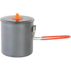 ZAMETTER Portable Outdoor Camping Pot Lightweight Camping Cooking Milk Pot Folding Handle Picnic Tea Coffee Pot