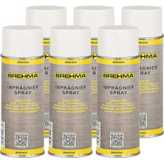 BREHMA 6 x waterproofing spray, waterproofing, textiles, tents, convertible roofs, awnings, water and dirt repellent