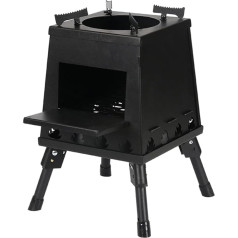 LYEAA Camping Grill Stove Stainless Steel Light Stove Portable Removable Outdoor Cooking Pincnic