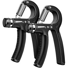 Handgriffstärker, 5–60 kg, verstellbar, Unterarmstärker, Unterarmverstärker und Handstärker, für Musiker, Athleten und zur Erholung von Handverletzungen, 2 Stück