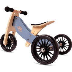 Kinderfeets Tiny Tot Plus Slate Blue - Tricycle and Balance Bike 2 in 1 Wooden - from 1.5 Years