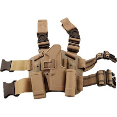 JOYASUS Adjustable Tactical Airsoft Pistol Drop Leg Holster Pocket Thigh Right Leg Holster with Magazine Torch Pouch for Glock 17 19 22 23 31 32