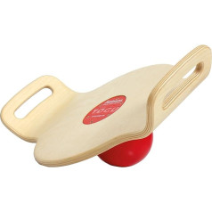 TOGU Balanza Inflated Balance Board - Wood/Red, 55 x 35 x 7 cm
