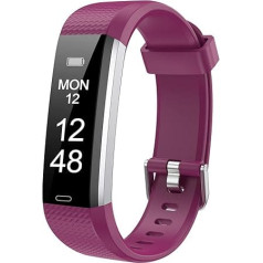 Runlio Fitness Tracker with Sleep Monitor, Activity Tracker with Step and Calorie Counter, ID67 Waterproof Fitness Watch with Pedometer, Stopwatch for Men and Women, Purple