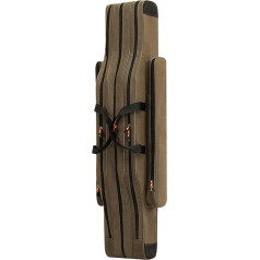 Canvas Fishing Rod Organiser Rod and Reel Carrier Outdoor Tackle Bag 80 cm Fishing Equipment Storage Bag with Multiple Compartments for Rods, Reels and Accessories, multicoloured, Unisex