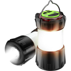 ErayLife Camping Lamp, LED Camping Lantern, USB Rechargeable, Battery Operated Searchlight, 9 Light Modes, IP67, Strong Magnet Camping Light for Emergencies, Hiking, Power Outages