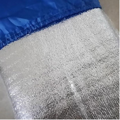 Aluminium Camping Mats, Foldable Double-Sided Tent Underlay, 200 x 150 cm Tent Floor Underlay, Camping Foam Underlay with Aluminium Foil, Thermal Camping Mat for Insulation (2 x 2 m)