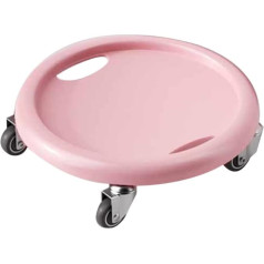 Swiixxer 4-Rad-Schiebeplatte MäNner Bauchmuskeltrainer Multifunktions-KöRperüBungssystem Roller Fitness Mute Wheel,Rosa