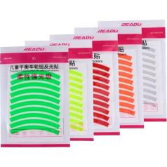BESPORTBLE Pack of 5 Motorcycle Rim Stickers Reflective Rim Edge Strips Stickers for Motorcycle Bikes Car Bicycle (5 Colours)