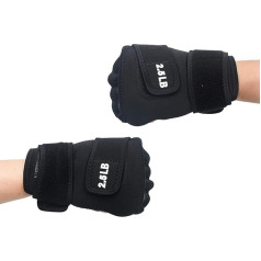 PURATEN Weight Gloves 5lb (2.5kg each) Soft Iron Fitness Gloves with Extended Wrist Strap Gym Boxing Taekwondo Running Workout Washable
