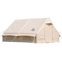 Naturehike Large Inflatable Camping Tent Camping Tent with Pump Easy Setup Waterproof Windproof Mesh Window and Door Glamping Tent 6.3/12/13.2/17.2㎡