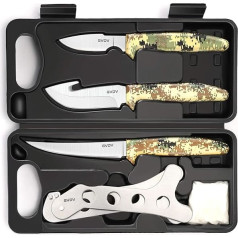 GVDV Hunting Knife Kit - Outdoor Camping Knife, Survival Bushcraft Knife, Fishing Knife for Men, 6 Pieces Construction Kit, Battle Equipment Accessories