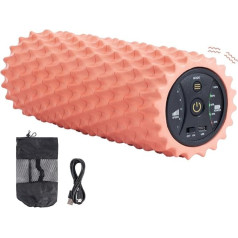 XCOOL Vibration Foam Roller, 5 Speed Back Roller Foam for Back Pain, High Density Massage Roller for Muscles, Deep Tissue Soft Foam Roller for Back, Muscle Massage, Exercise,