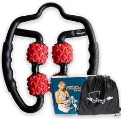 Muscle Roller for Muscles, Deep Tissue / with Drawstring Gym Bag | Cellulite Remover Myofascial Massager - Tennis Elbow Massager, Calf, Leg and Forearm Roller I High Density