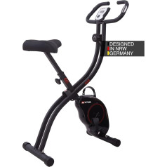 AsVIVA Exercise Bike H14 Compact I Foldable X-Bike | Home Trainer with Magnetic Motor & Pulse Measurement I Sports Computer for Training Information I Manual Adjustable Resistance | Max. Weight Load
