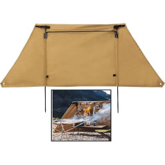 Outdoor-Camping-Windschutz-Abdeckplane, Sichtschutz für Garten, Grillen, Picknick, Beige, 72 x 182 cm