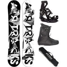 Airtracks Men's Freestyle Freeride Board BWF Camber Wide Snowboard Set + Snowboard Binding Master + Snowboard Boots + Sb Bag 155 159 161 165 171 cm