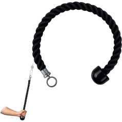 KORIKAHM Long Triceps Rope, Pulley Attachment, 47.2 Inch Long, Triceps Rope Cable Attachment, Triceps Pull Rope for Home, Gym, Pulley System, Cable Machine Attachment